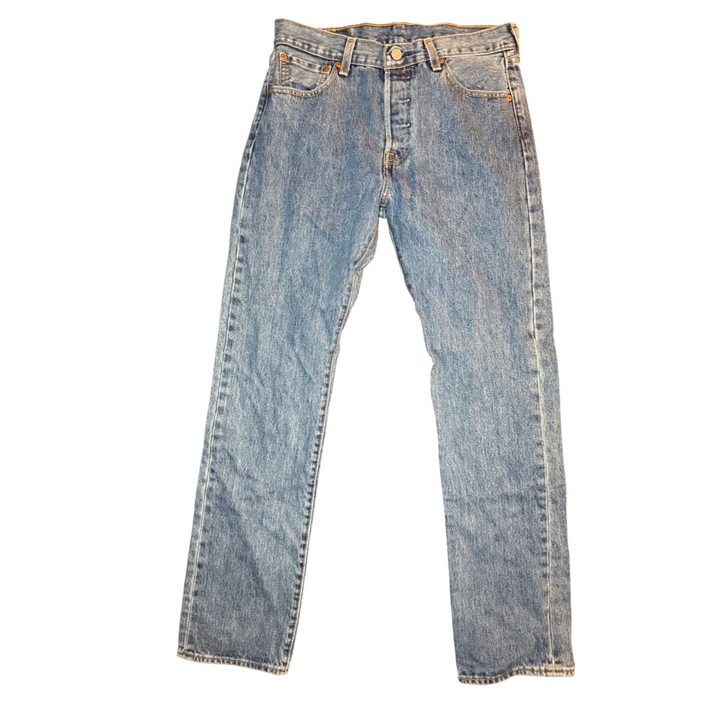 Levi's 501 Original Fit Jeans Mens 30x32 Blue Straight Leg Button Fly Denim